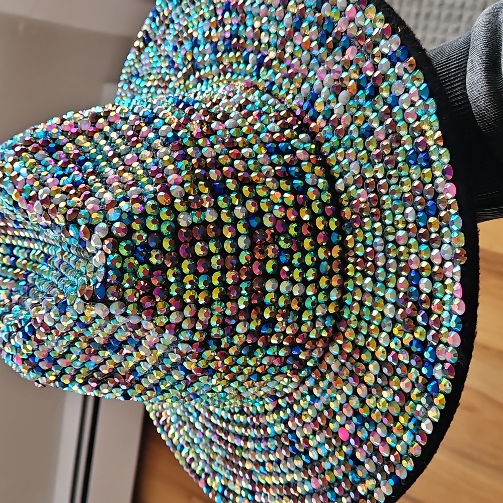 Multicolor Rhinestone Fedora Hat - Picture 9 of 10